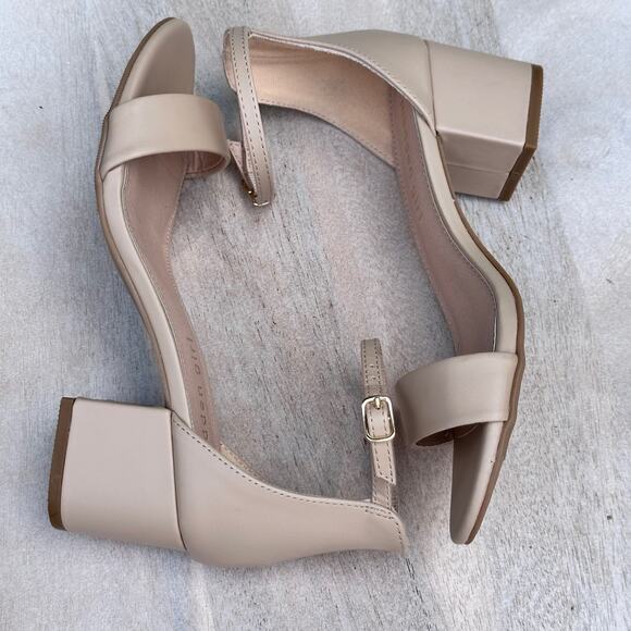 Madden Girl Ileana Womens Sandals Size 6 Beige Paris Block Heel Buckle Shoes New - Picture 12 of 14